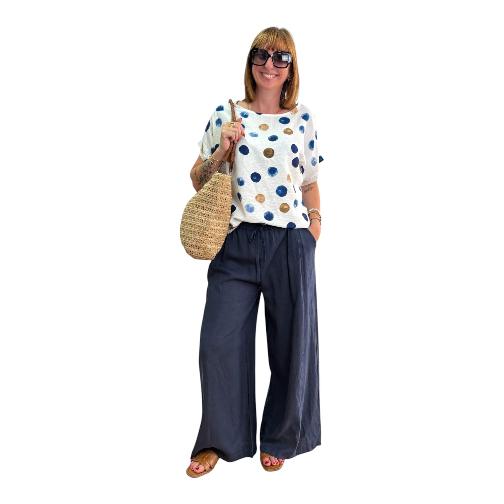 Pantalon large fluide