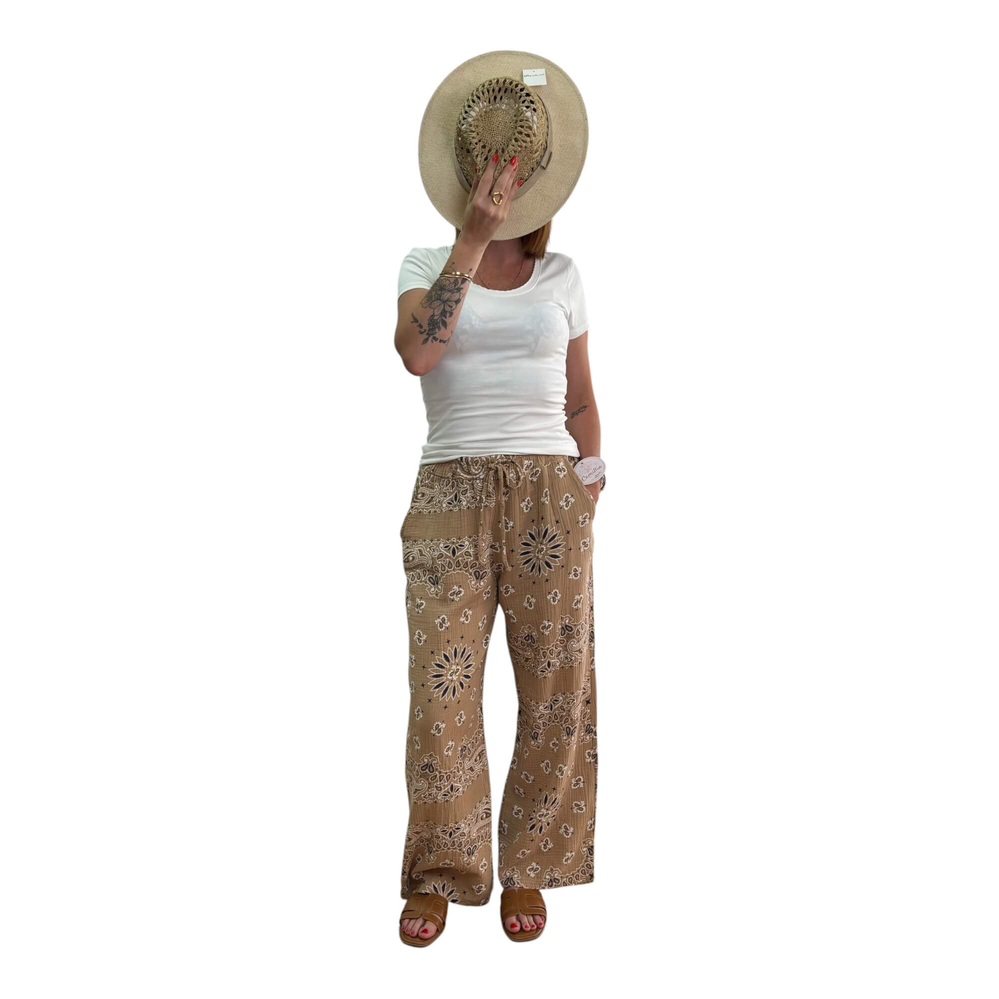 Pantalon coton bandana