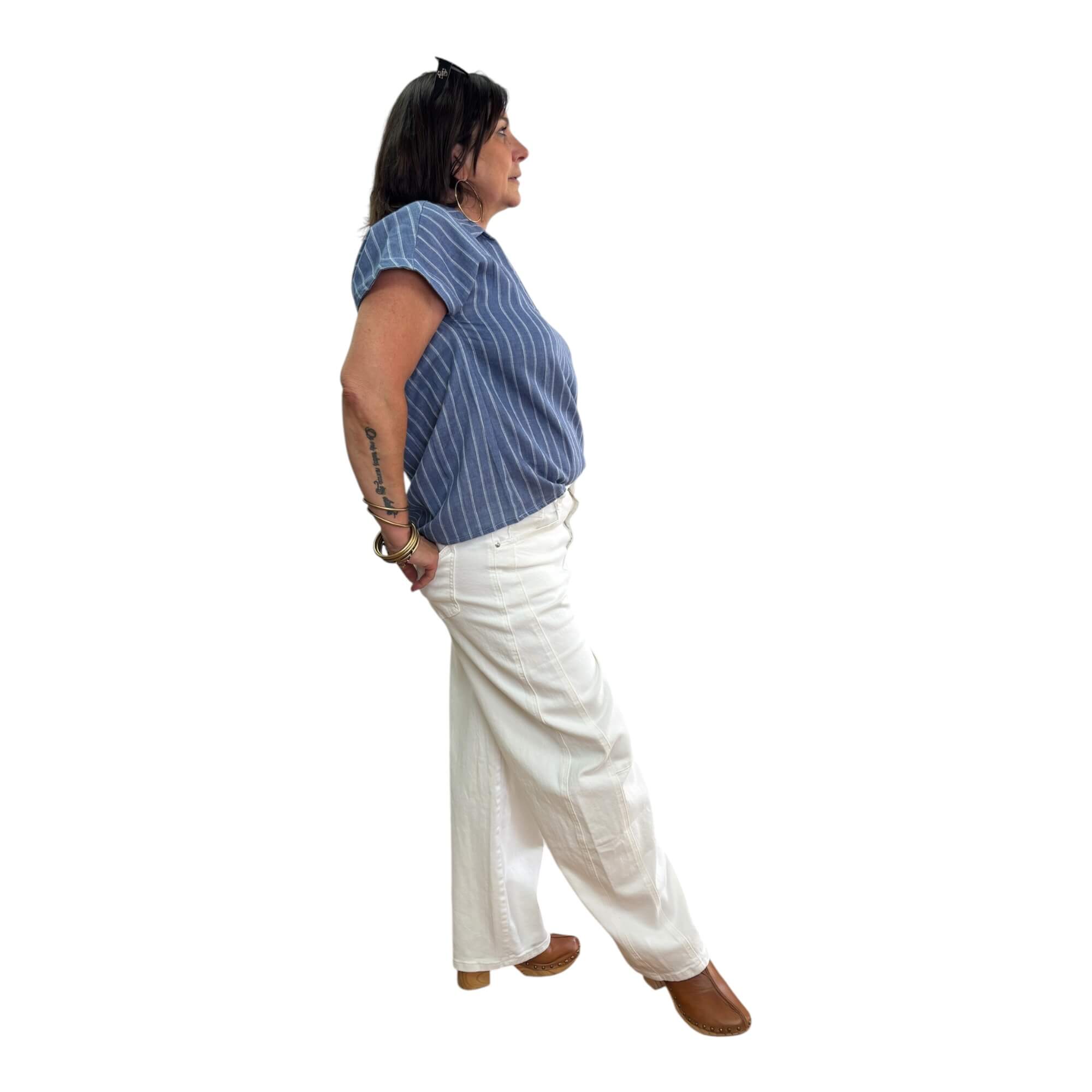 Blouse rayée en coton – Image 2